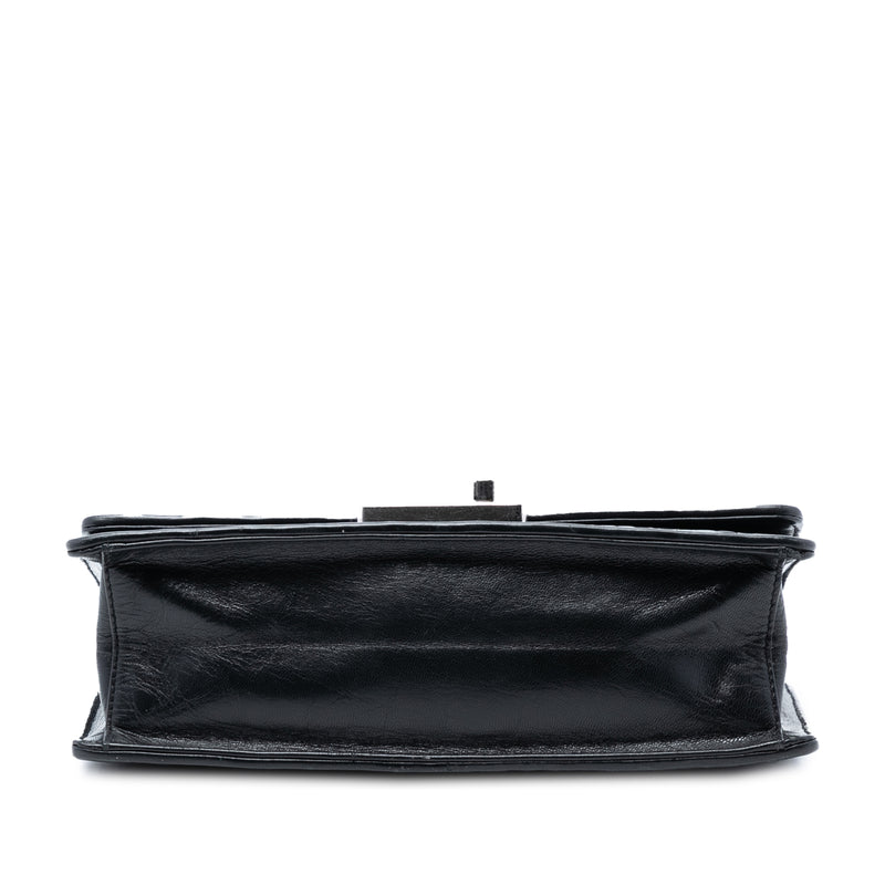 Woven Madras Leather Chain Flap Bag - Image 3