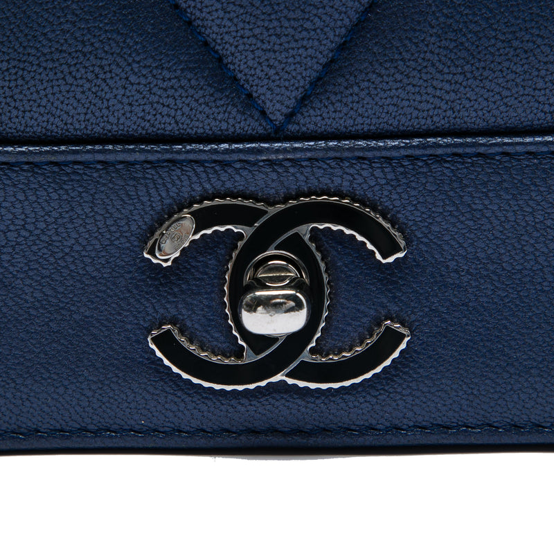 Medium Chevron Metallic Sheepskin Vintage Mademoiselle Flap - Image 5
