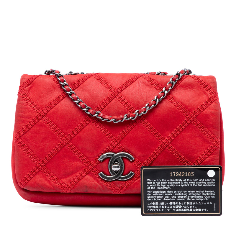 Iridescent Calfskin Diamond Stitch Flap - Image 7