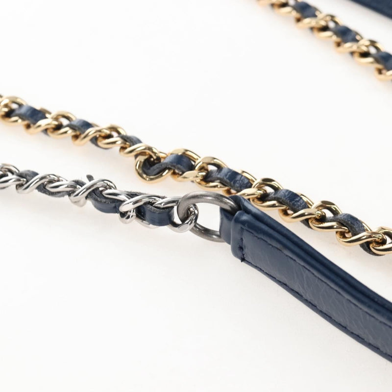 Chanel Gabrielle Double Zip Clutch With Chain Quilted Tweed Pink