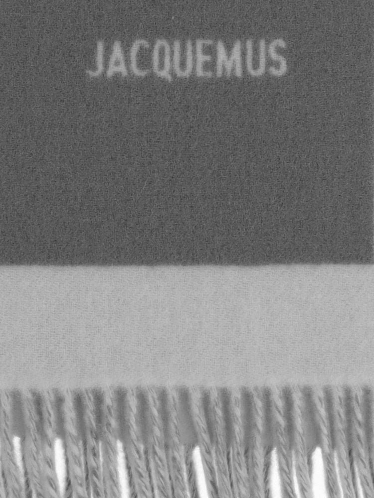 Jacquemus Scarf — Gray Virgin Wool Scarfs