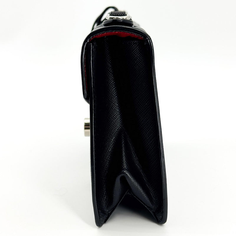 Prada Convertible Sound Vernice Saffiano Leather Black Bag