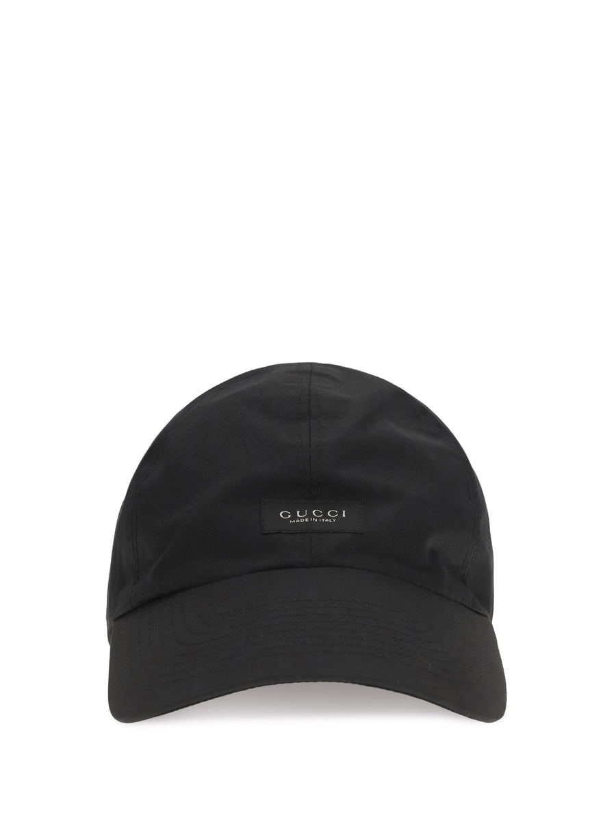 Gucci A004xj4hbkr Logo-Embroidered Baseball Cap — Black Cotton Caps