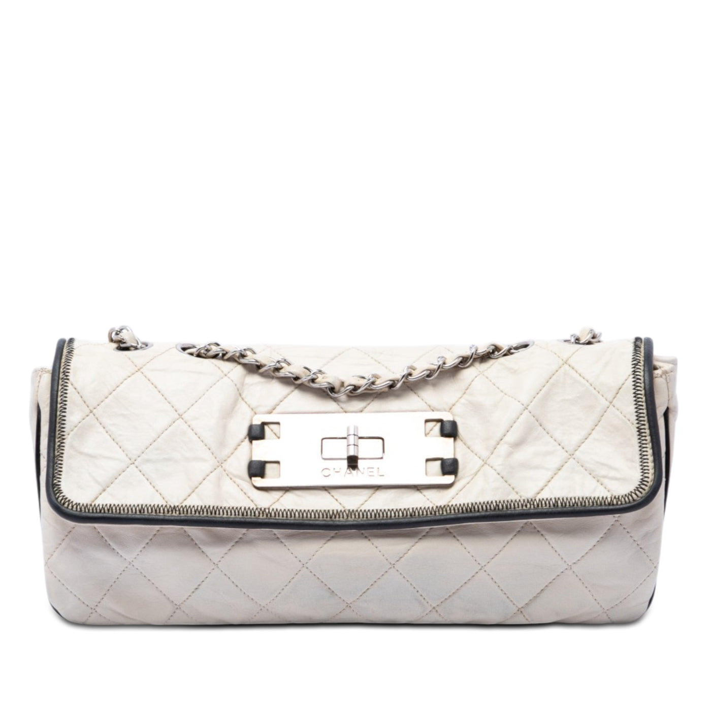 Quilted Lambskin East West Mademoiselle Flap - Image 1
