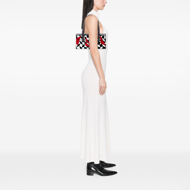 Pigskin Plexiglass Geometric Shoulder Bag - Image 7