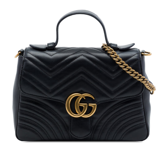 Small GG Marmont Matelasse Leather Top Handle Bag - Image 1