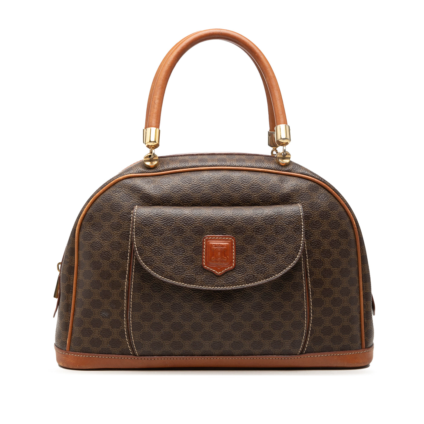 Macadam Coated Canvas Dome Top Handle Bag - Image 1