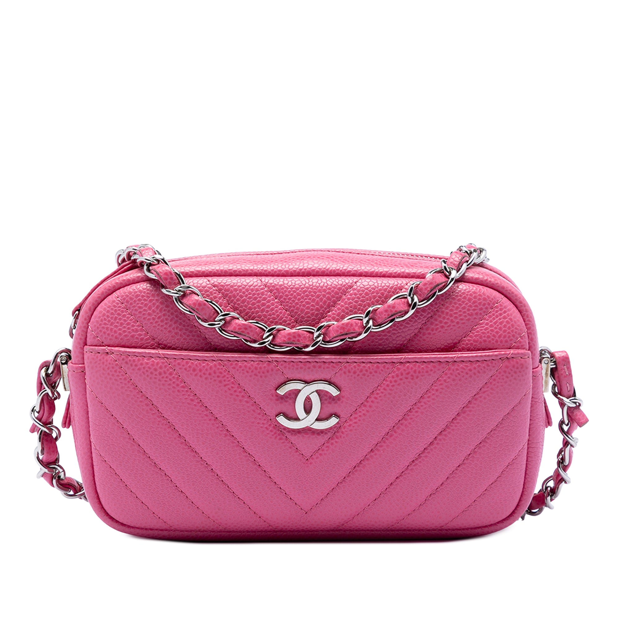 CC Chevron Caviar Camera Bag - Image 1