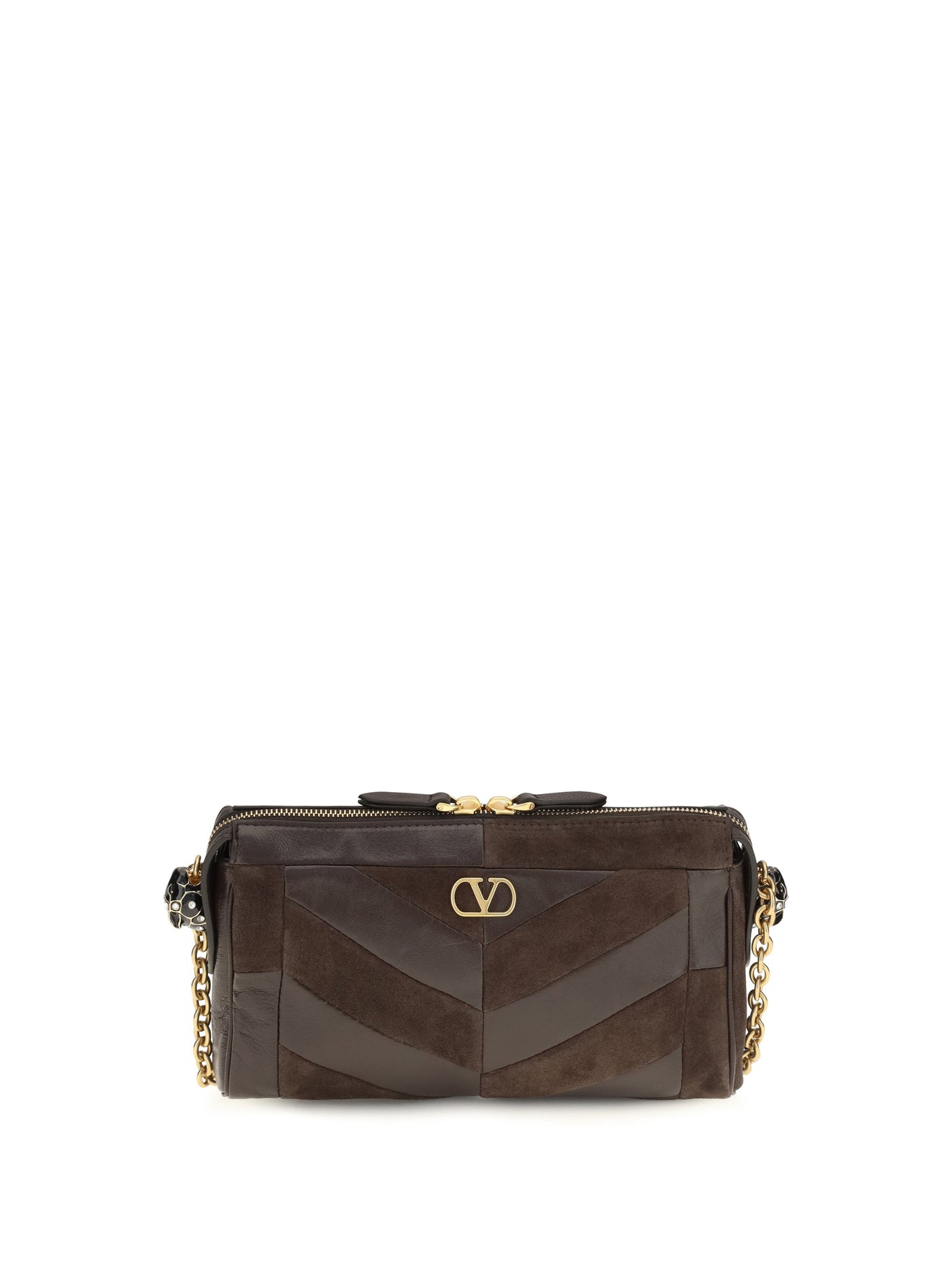 Valentino Garavani Shoulder Bag — Brown Calf Leather