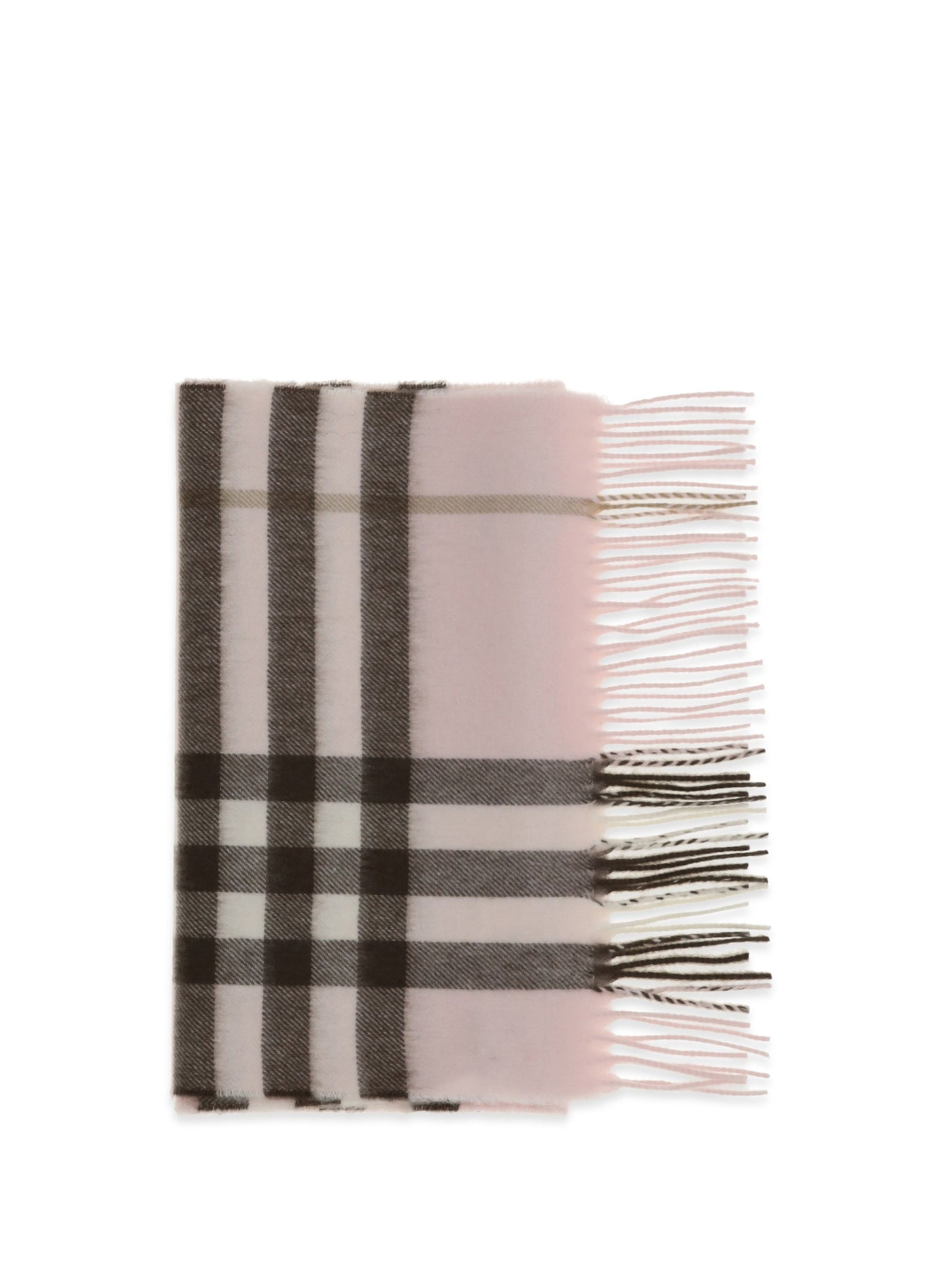 Burberry Check Cashmere Scarf — Pink Kashmir/capra Hircus Scarfs
