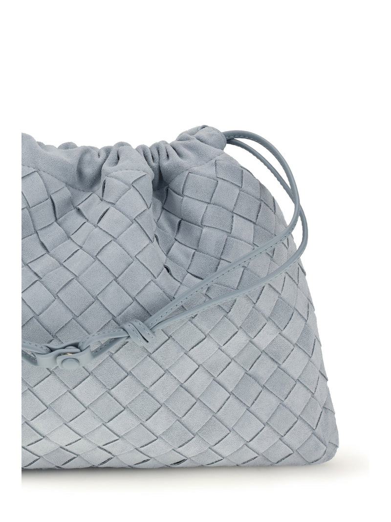 Bottega Veneta Pouch Clutch — Gray Calf Leather