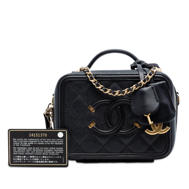 Small Caviar CC Filigree Vanity Case - Image 8