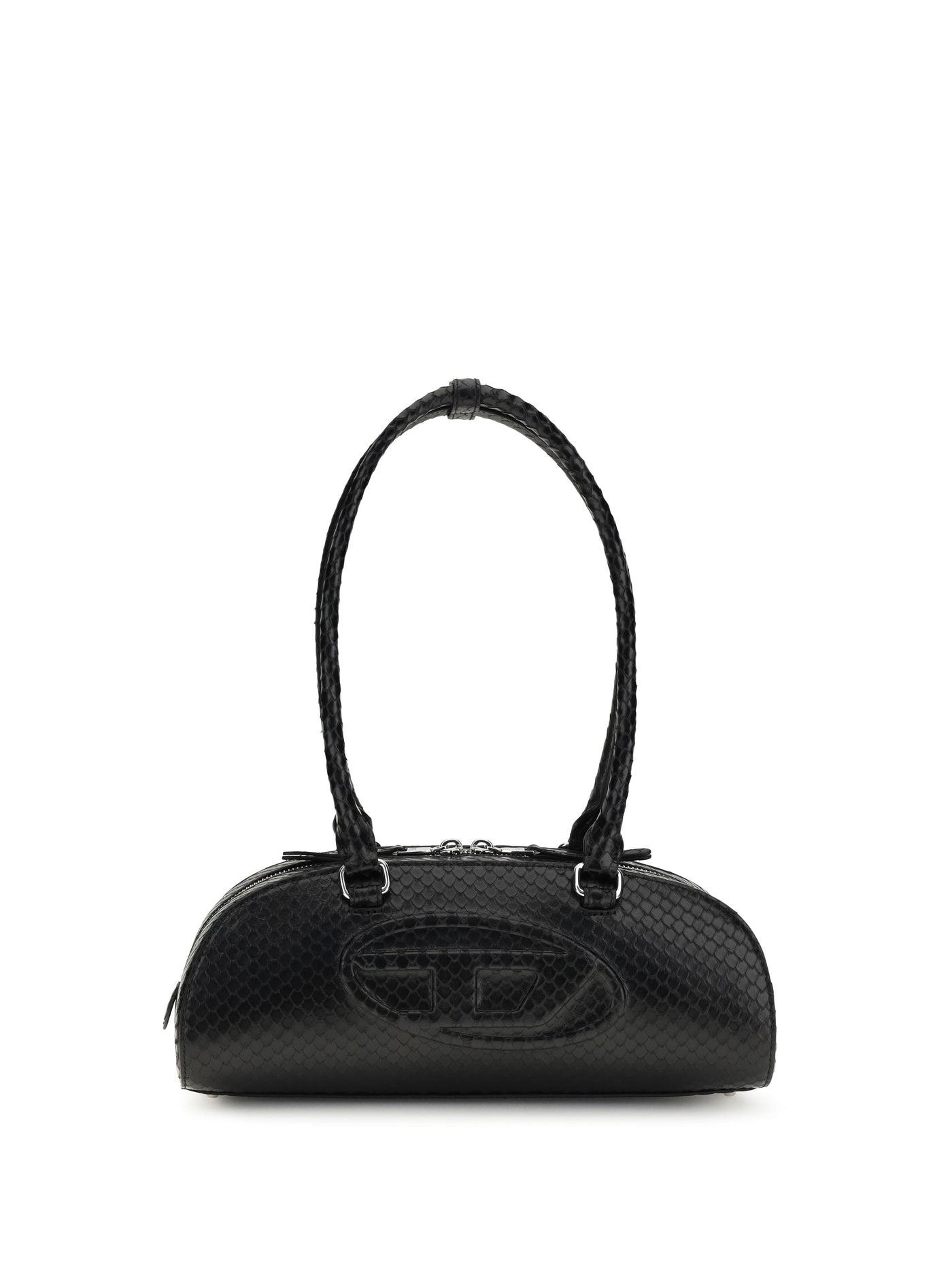 Diesel 1dr Dome Shoulder Bag — Black Calf Leather Bos Taurus