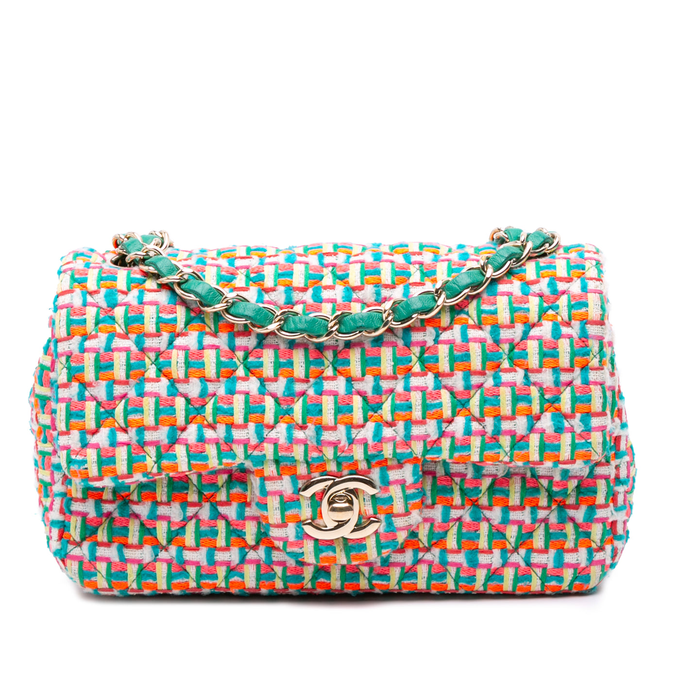 Mini Rectangular Classic Tweed Single Flap - Image 1