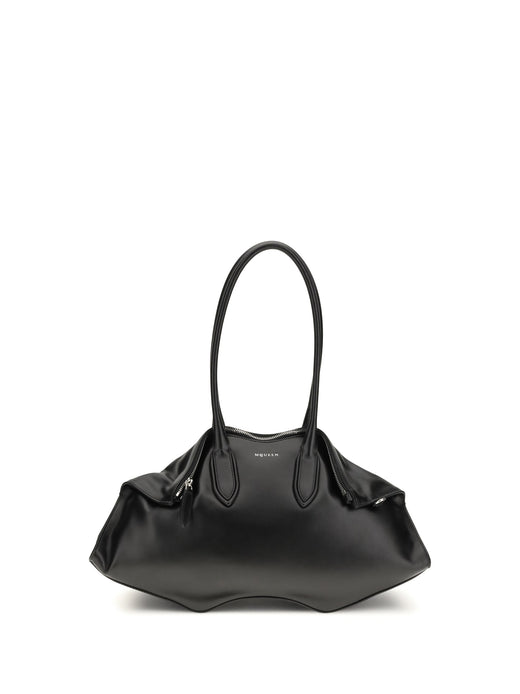 Alexander Mcqueen Manta Shoulder Bag — Black Calf Leather Bos Taurus