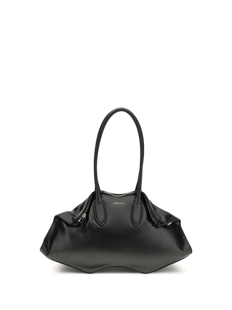 Alexander Mcqueen Manta Shoulder Bag — Black Calf Leather (bos Taurus)