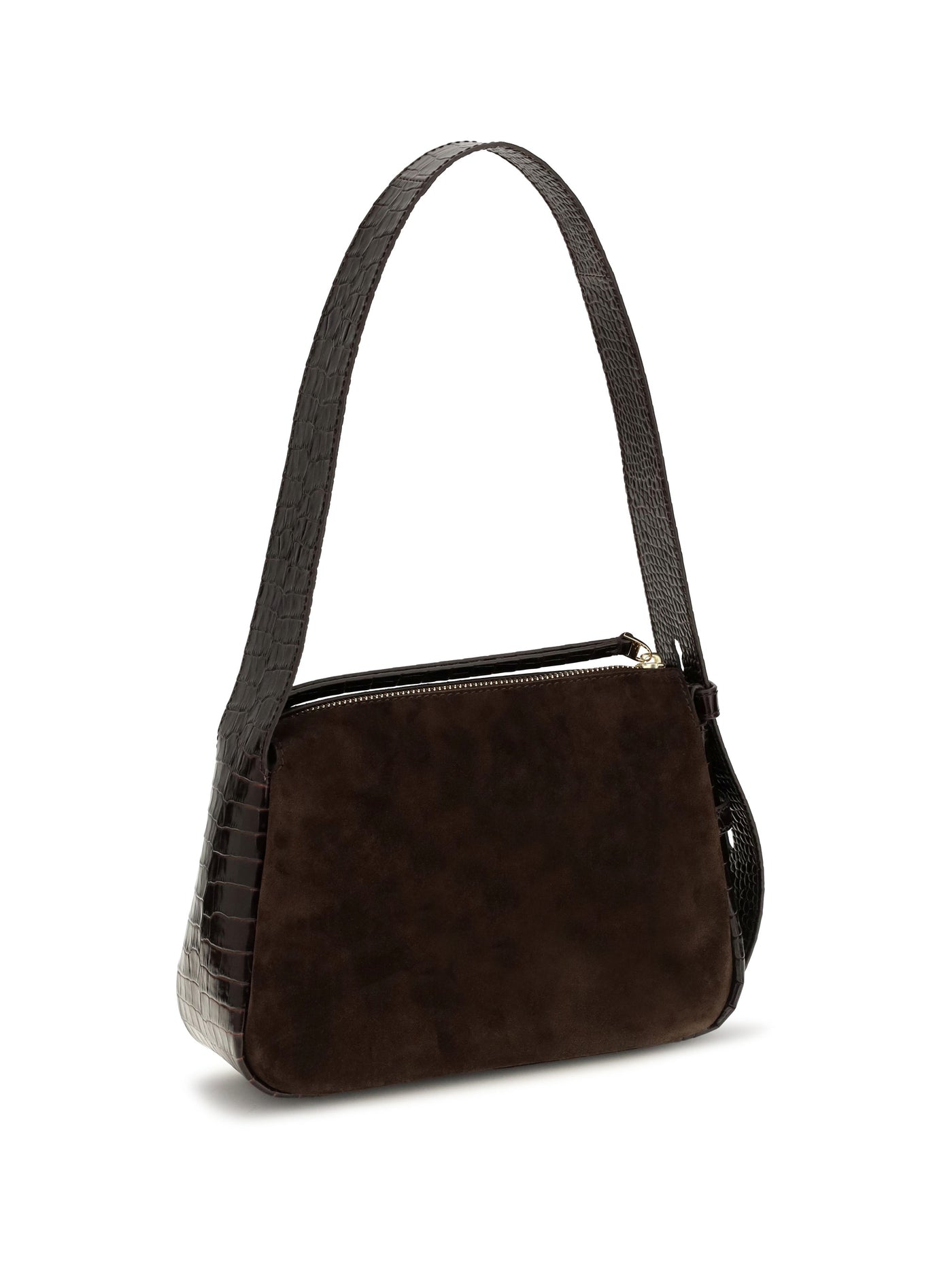 Tory Burch Romy Shoulder Bag — Brown Suede