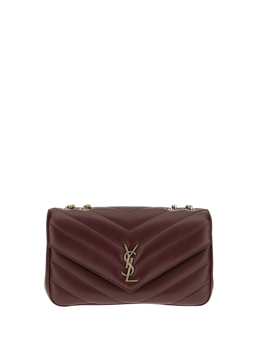 Saint Laurent Loulou Shoulder Bag — Brown Lamb Ovis Aries