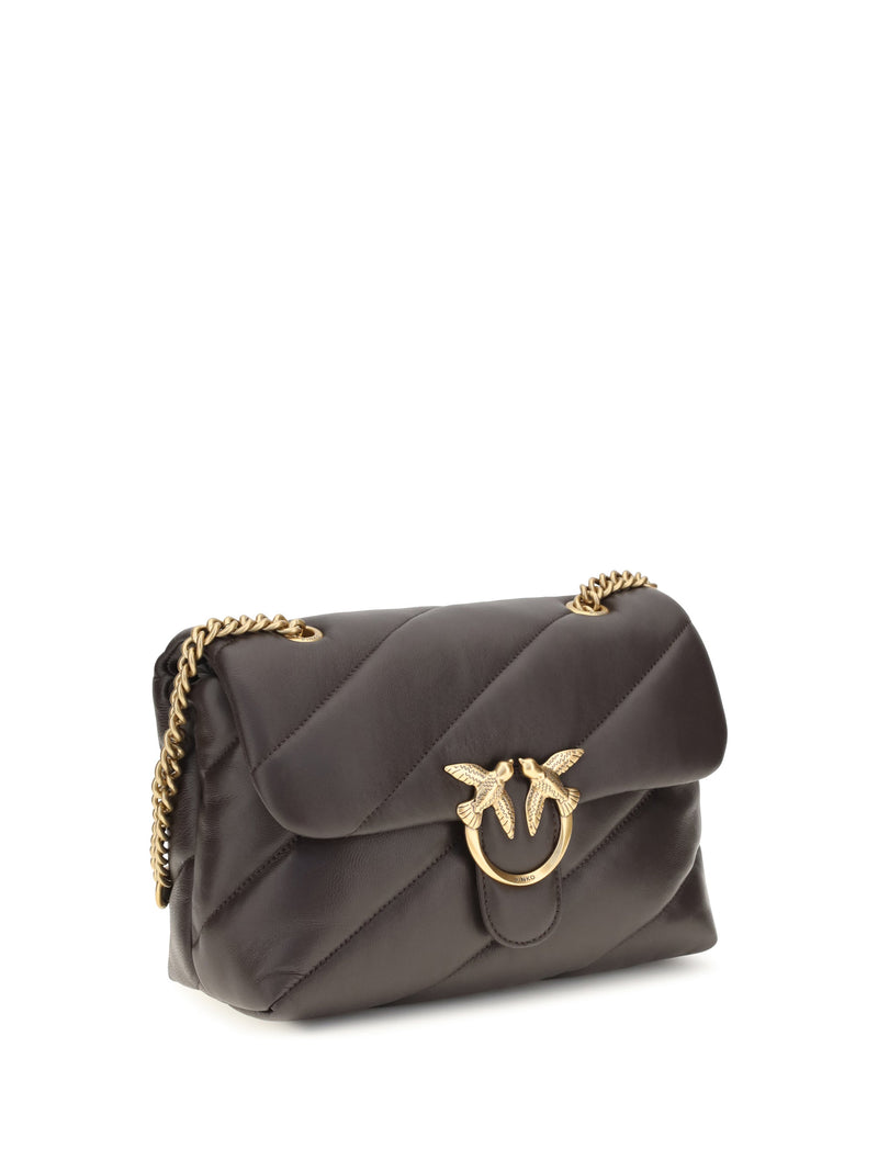 Pinko Love Shoulder Bag — Brown Calf Leather