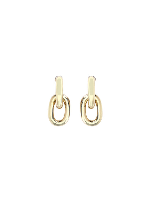 Rabanne Double Xl Earrings — Gold Resin; Alluminio