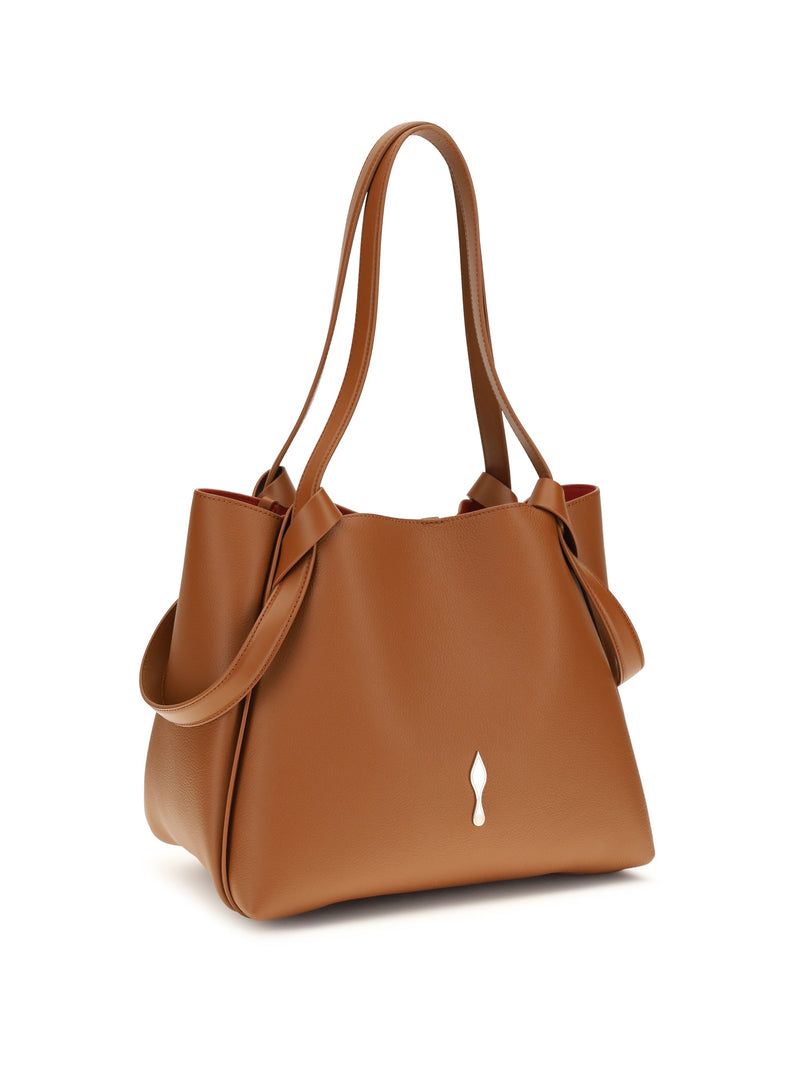 Christian Louboutin Bettina Shoulder Bag — Brown Calf Leather Bos Taurus