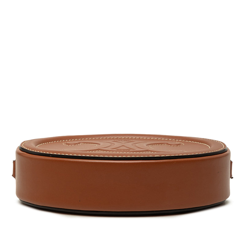 Small Calfskin Cuir Triomphe Oval Crossbody - Image 3