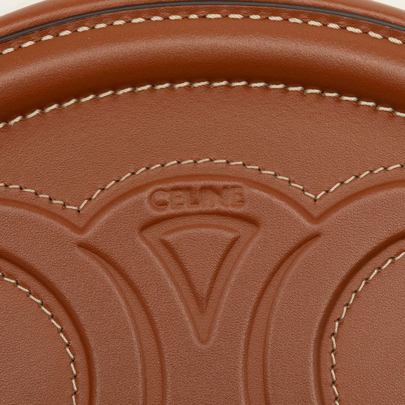 Small Calfskin Cuir Triomphe Oval Crossbody - Image 5