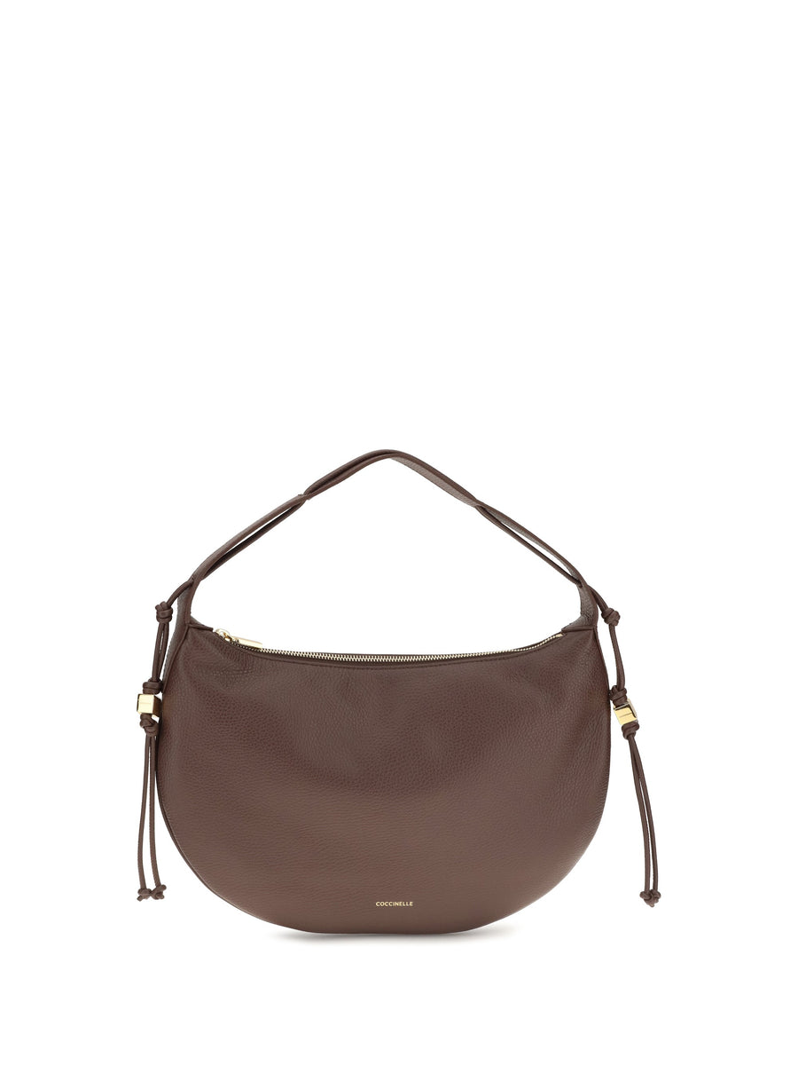 Coccinelle Thess Shoulder Bag — Brown Calf Leather Bos Taurus