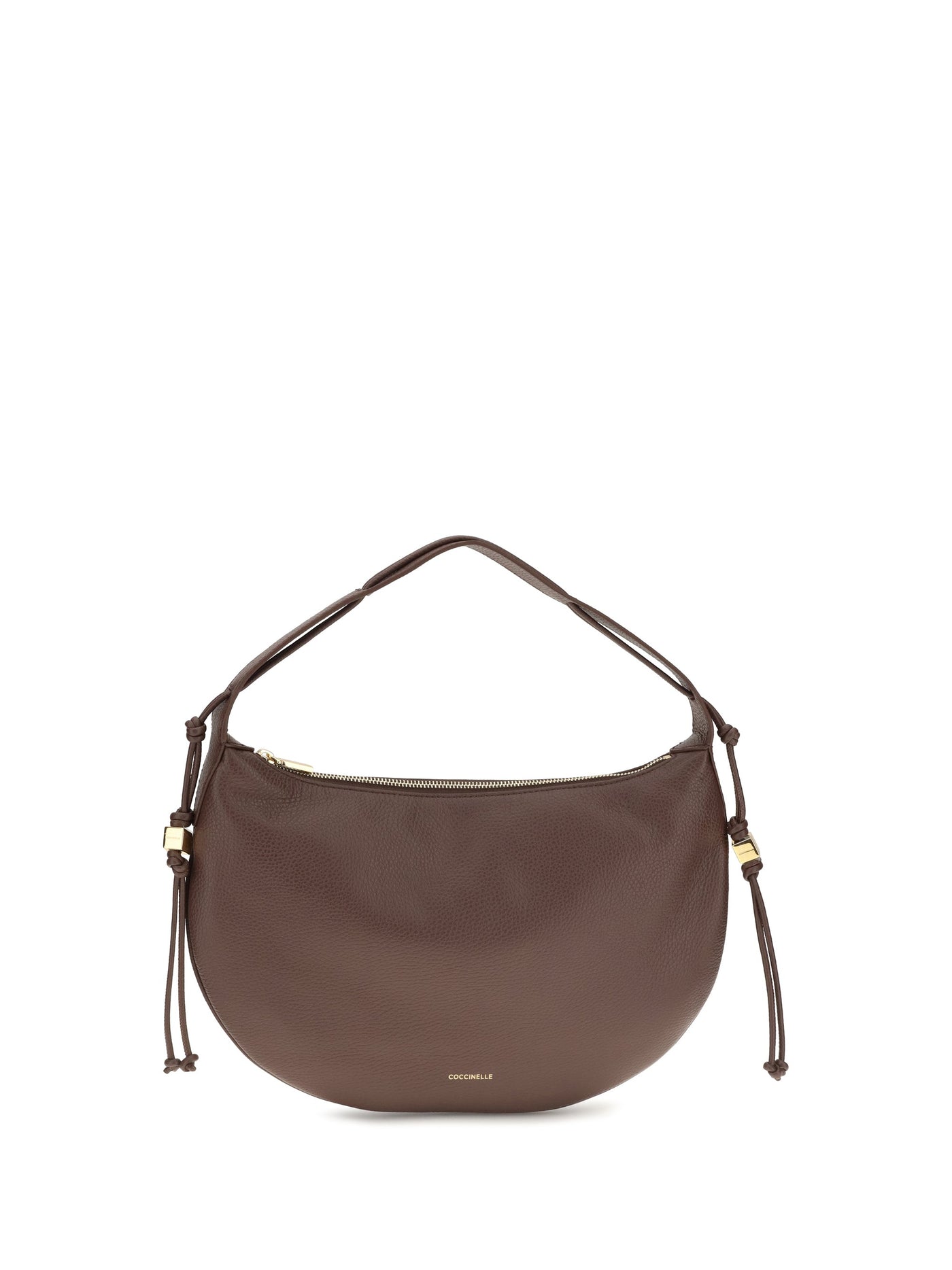 Coccinelle Shoulder Bag — Brown Calf Leather