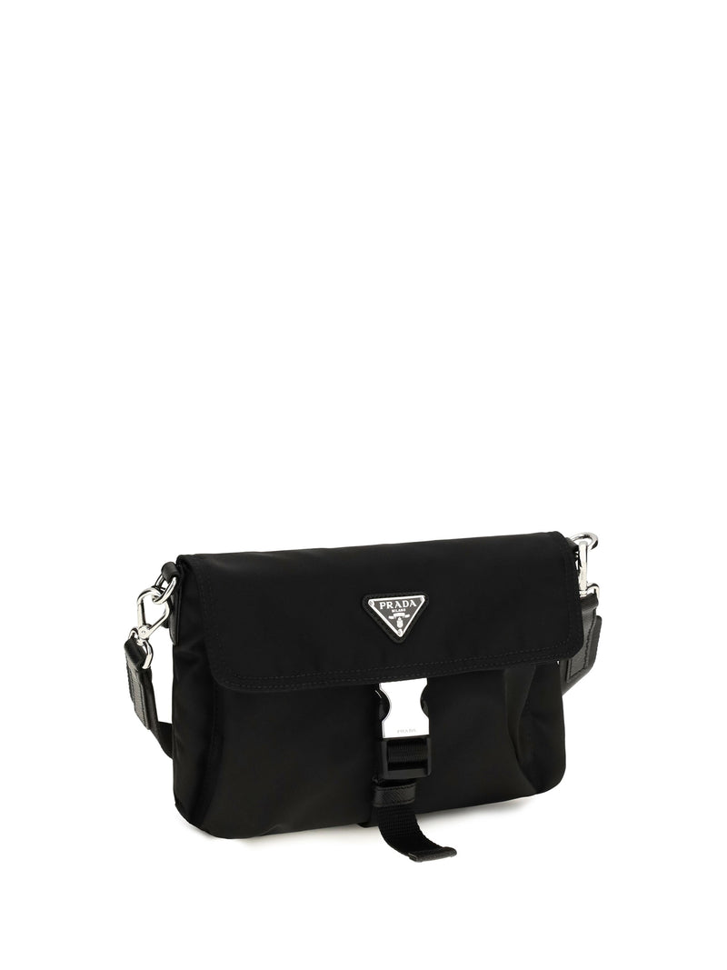 Prada Re-Nylon Smartphone Holder Card Case — Black Recycled Polyamide Cases