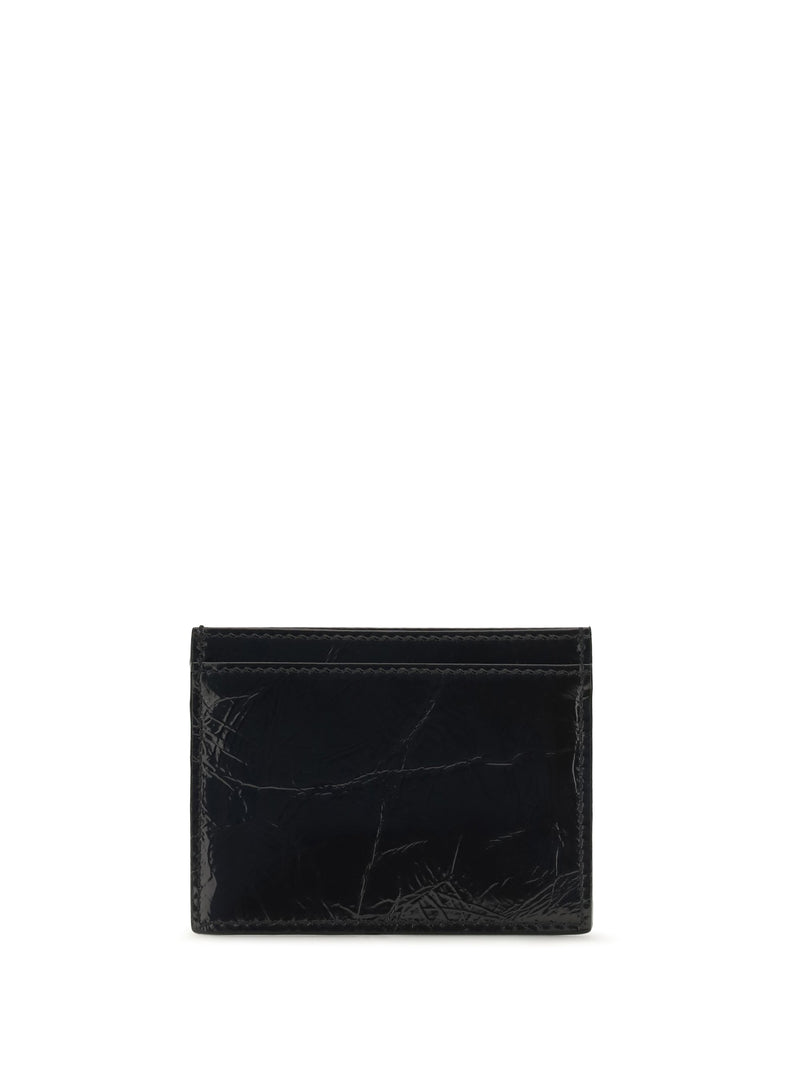Vivienne Westwood Orb Logo Leather Card Case — Black Calf Bos Taurus Wallet