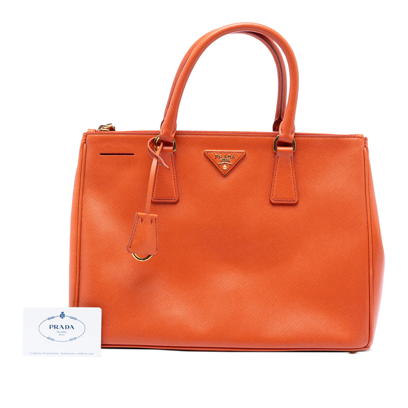 Medium Saffiano Lux Galleria Double Zip Satchel - Image 7