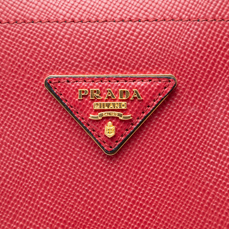 Medium Saffiano Cuir Double Satchel - Image 5