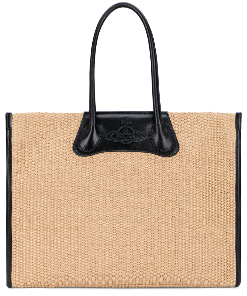 Vivienne Westwood Woven Cotton-Blend Tote Bag — Beige
