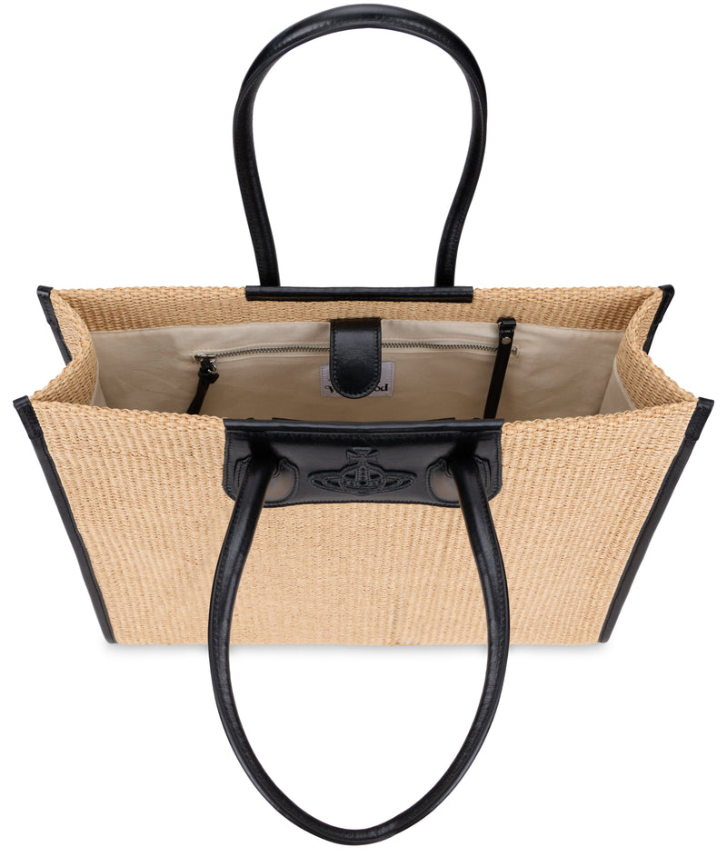 Vivienne Westwood Woven Cotton-Blend Tote Bag — Beige