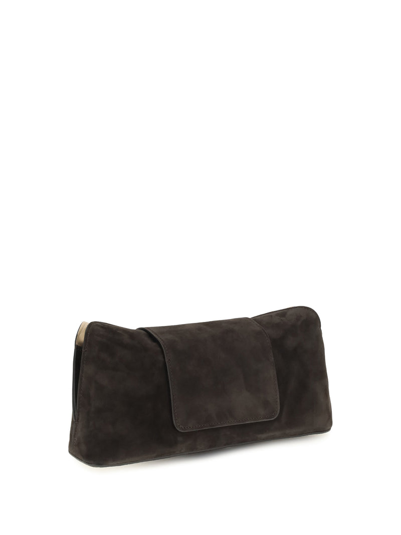 Versace Vivian Clutch — Brown Calf Leather Bos Taurus