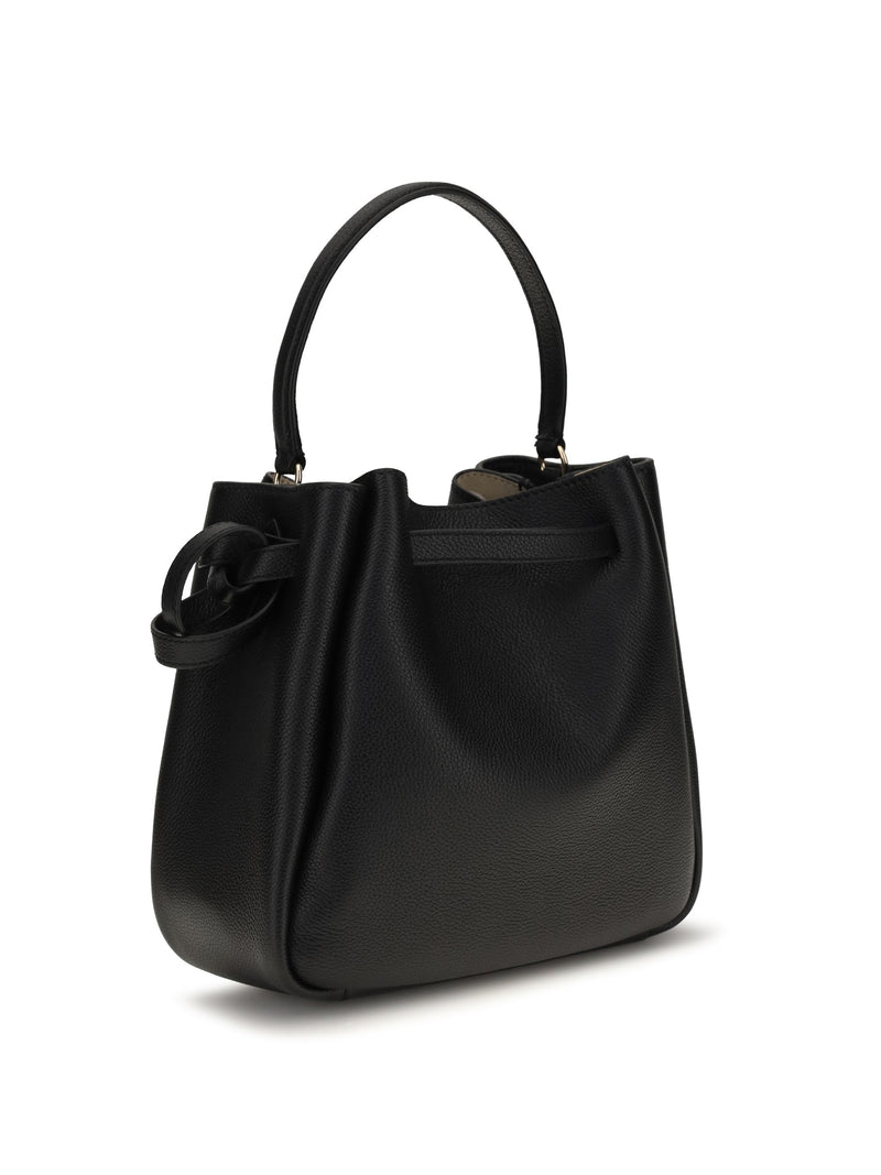 Tory Burch Romy Bucket Bag — Black Calf Leather Bos Taurus