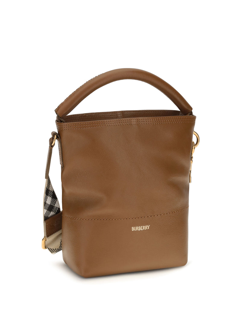 Burberry B Clip Bucket Bag — Brown Calf Leather