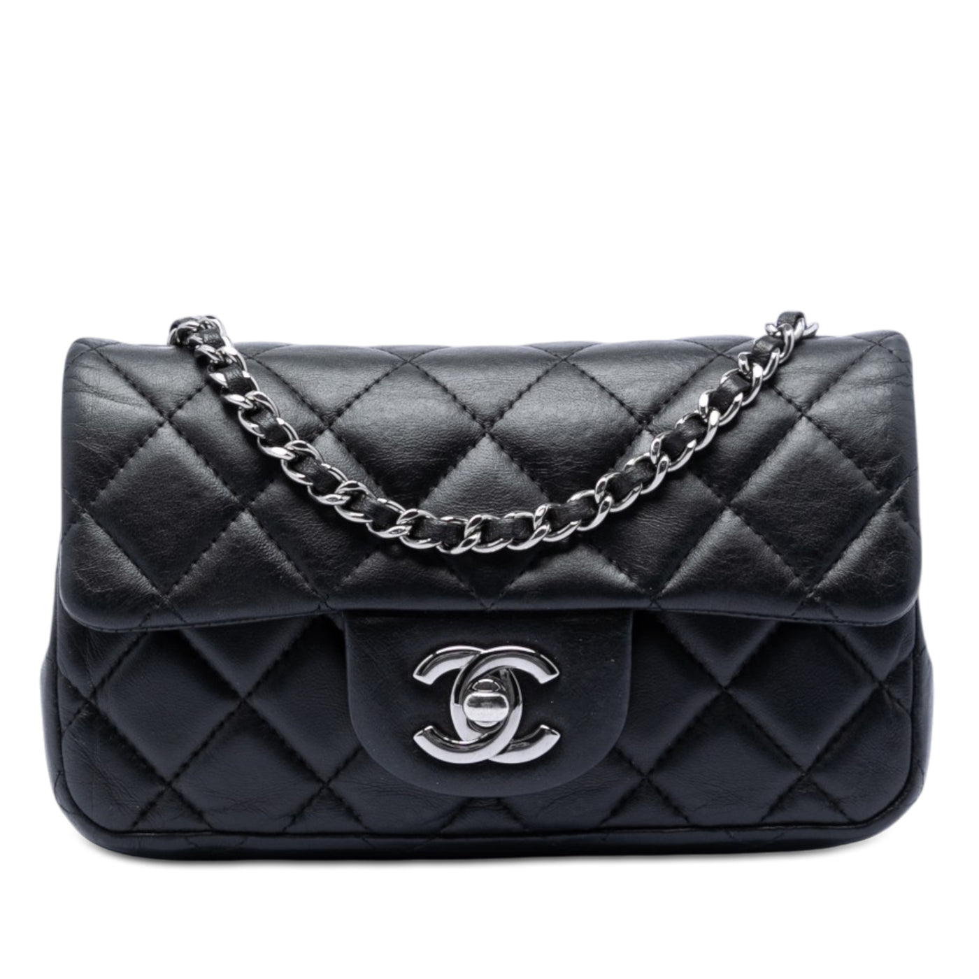 Extra Mini Rectangular Quilted Lambskin Flap - Image 1