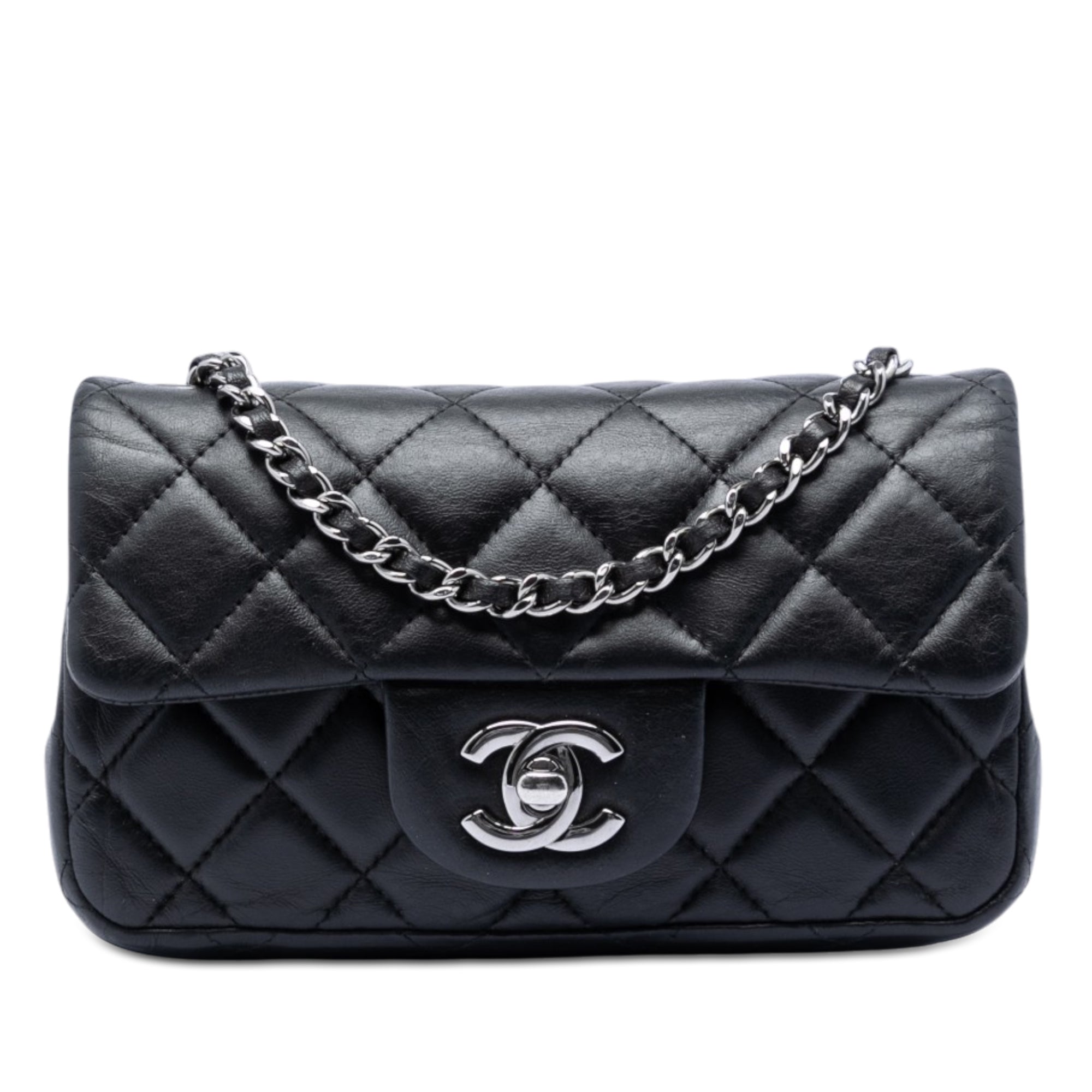 Extra Mini Rectangular Quilted Lambskin Flap - Image 1