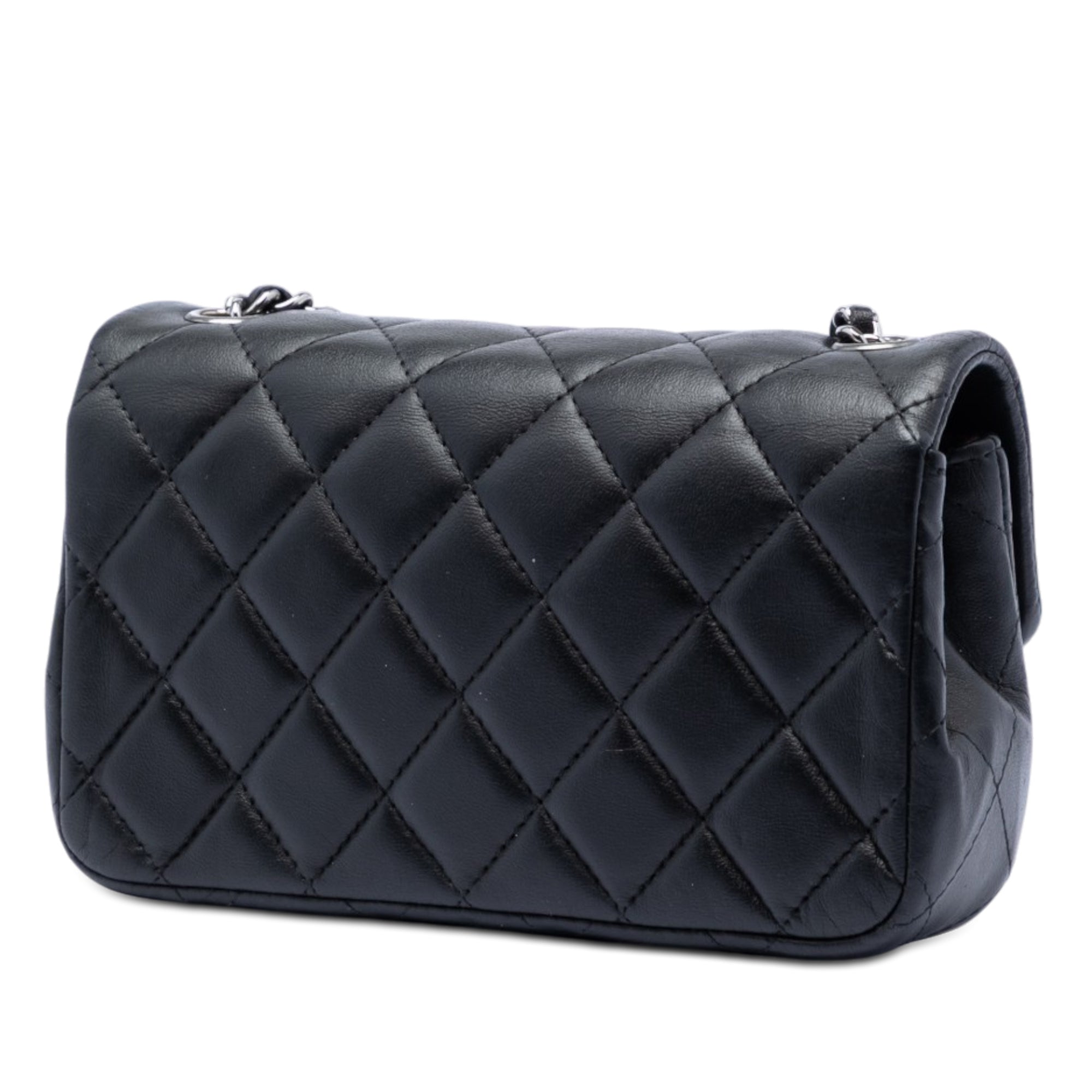 Extra Mini Rectangular Quilted Lambskin Flap - Image 2