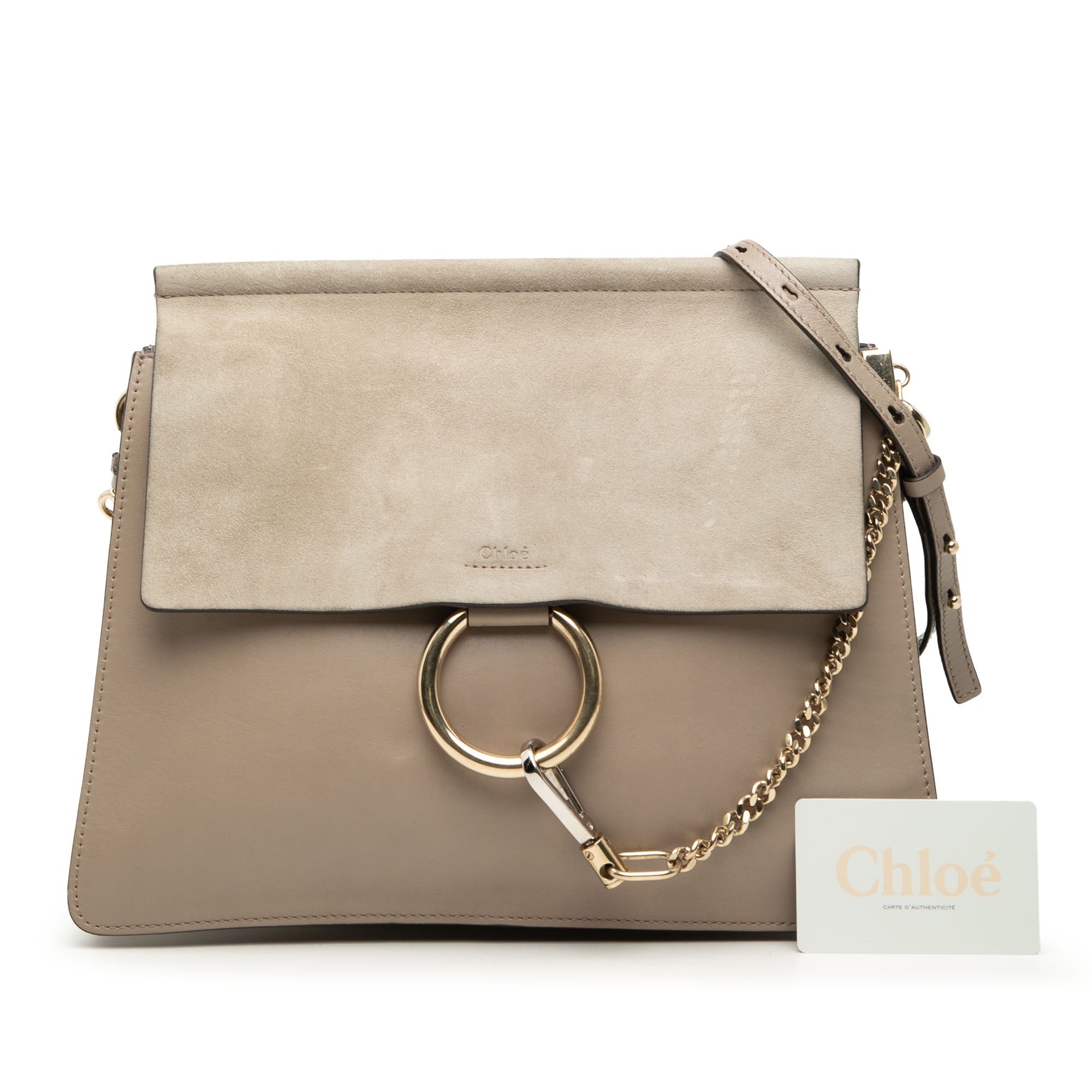Medium Calfskin and Suede Faye Crossbody - Image 8