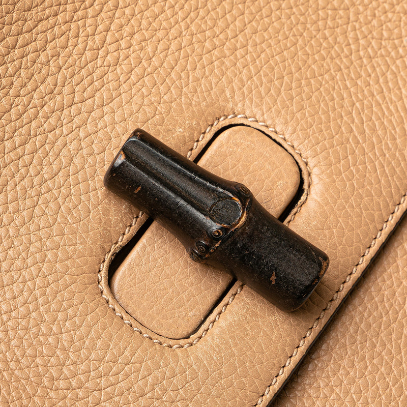 Large Calfskin Bamboo Daily Satchel - Image 8