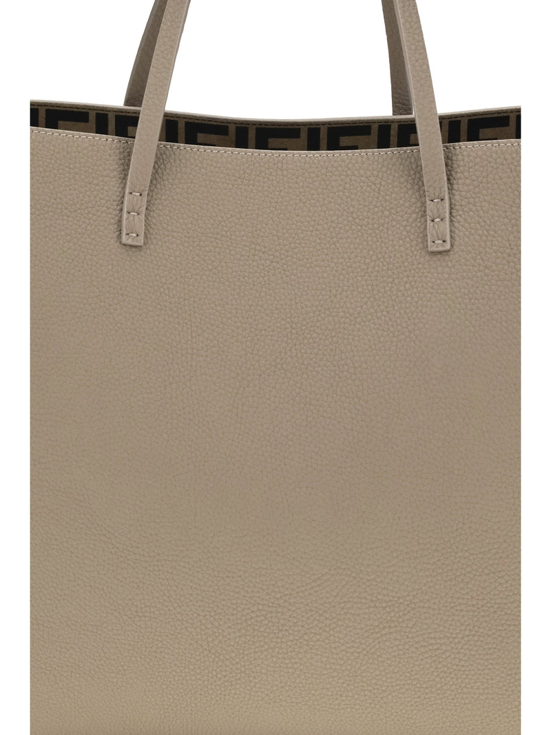 Fendi Roll Roman Shoulder Bag — Beige Calf Leather Bos Taurus