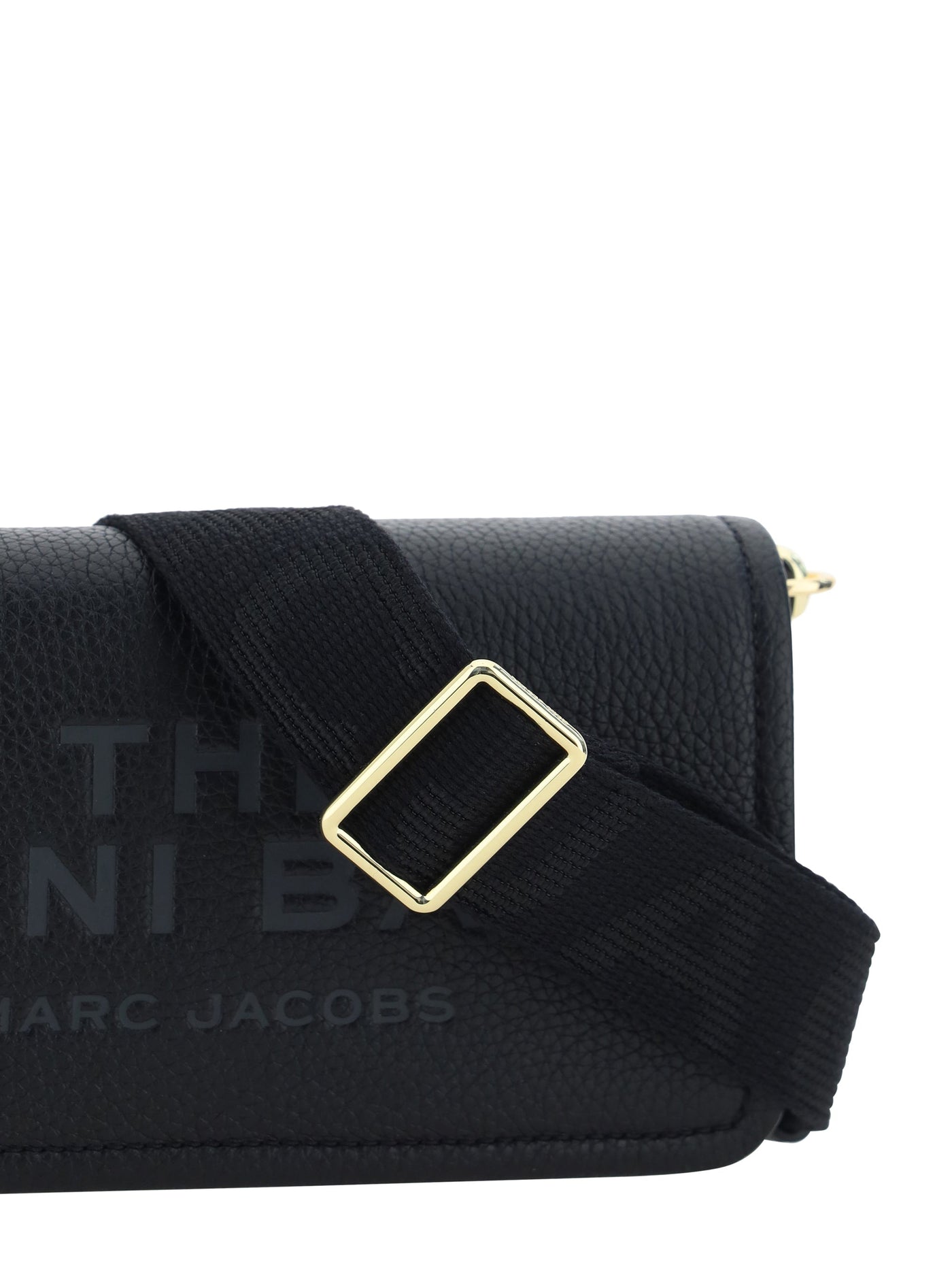 Marc Jacobs Grained Calf Leather Shoulder Bag — Black