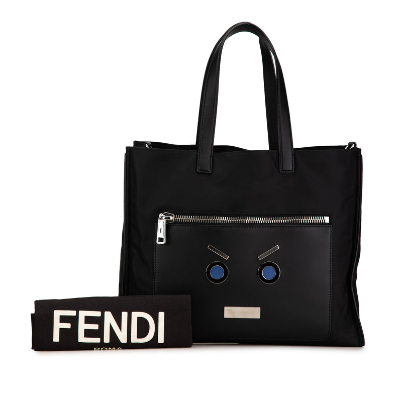 Large Nylon Fendi Faces Tote - Image 8