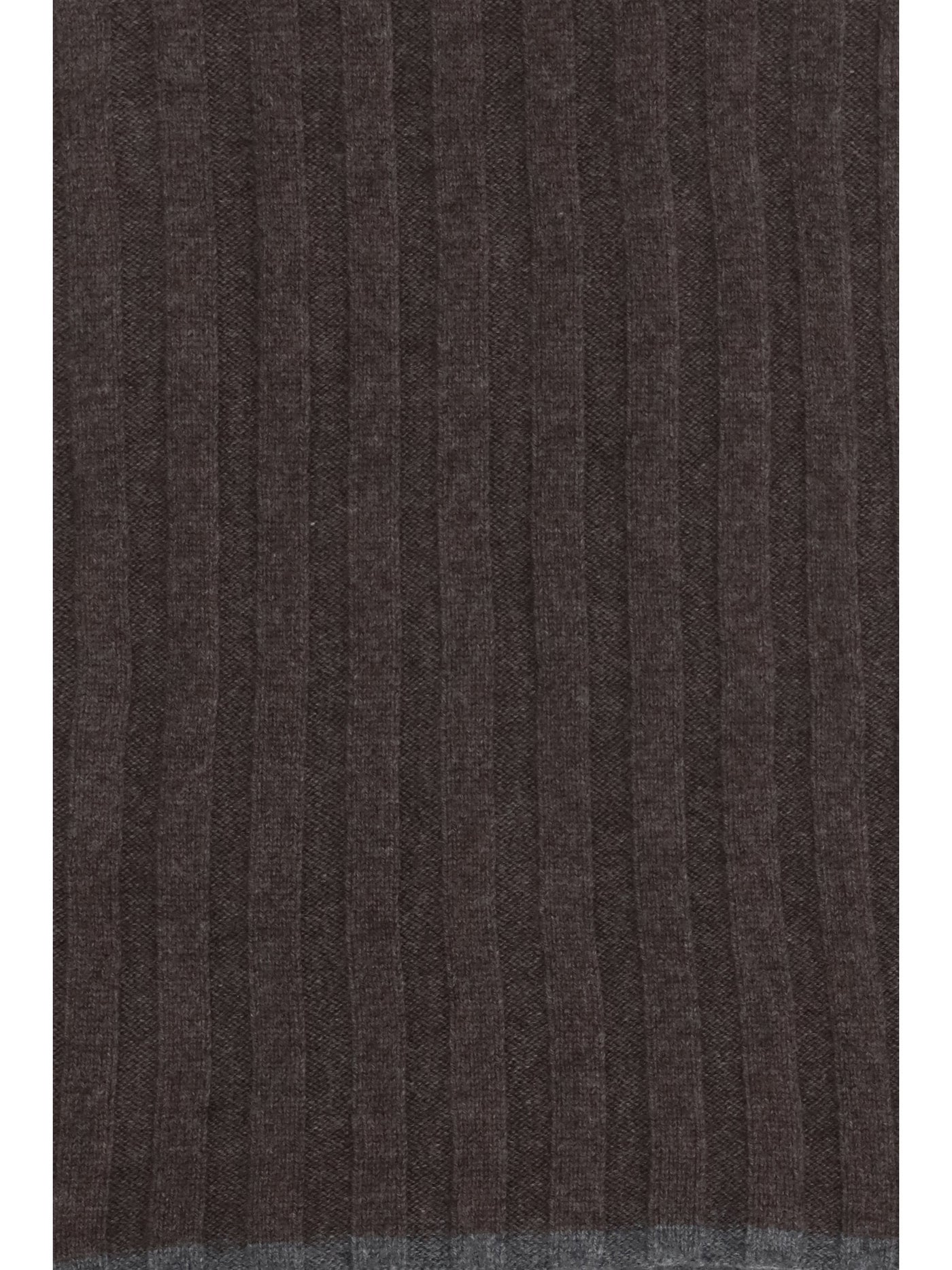 Brunello Cucinelli Ribbed Cashmere Scarf — Brown Scarfs