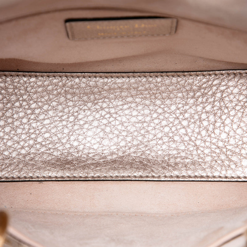 Small Metallic Grained Calfskin Cannage Supple Lady Dior - Image 4