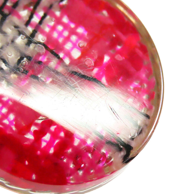 CC Gold Plated Resin Tweed Chain Round Pendant Necklace - Image 5
