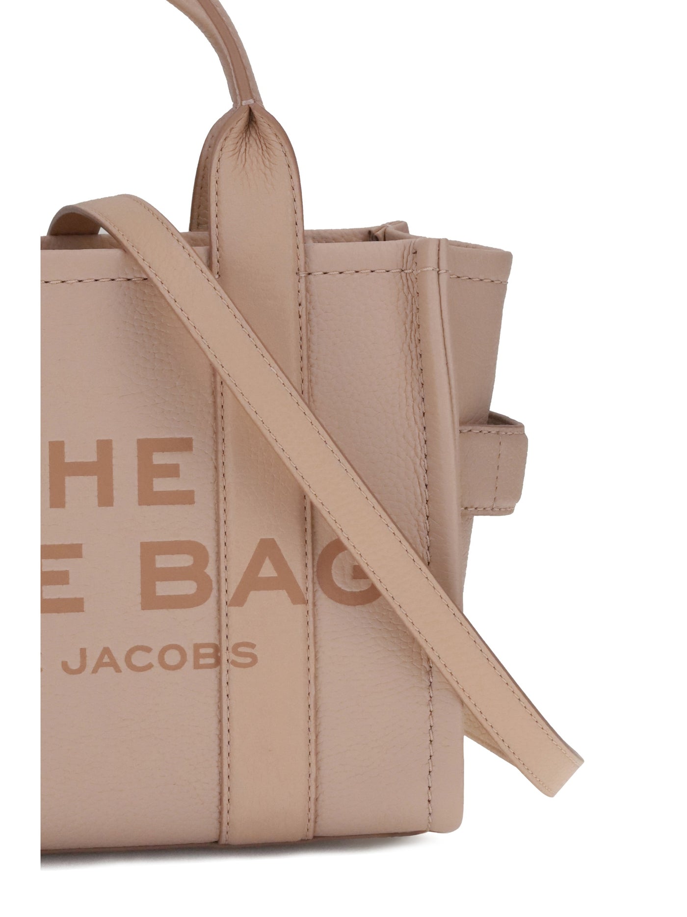Marc Jacobs Printed Monogram Grained Calf Leather Tote Bag — Rose